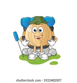 garlic go camping mascot. cartoon vector