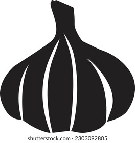 garlic icon. garlic bulb sign. vegetable symbol. flat style.