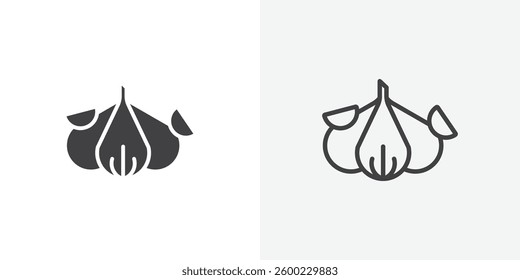 Garlic icon collection. vector illustration set