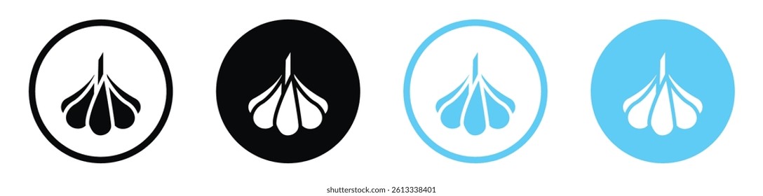 Garlic icon collection for website designs