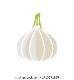 Garlic icon design template vector isolated