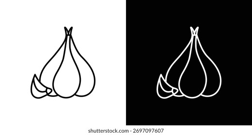 Knoblauch Icon Design Vektorgrafik Illustrationen