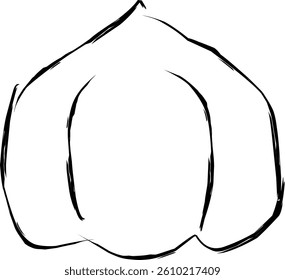 garlic icon in Doodle style