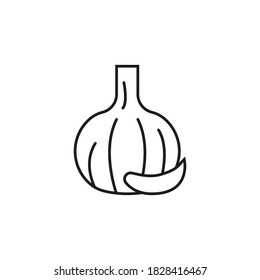 garlic icon element of vegetables icon for mobile concept and web apps. Thin line garlic icon can be used for web and mobile. Premium icon on white background