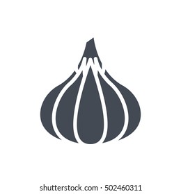 Garlic icon food solid vegetables silhouette