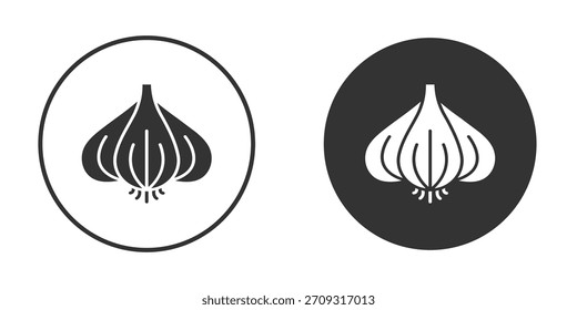 Knoblauch-Symbol im Glyphenstil für Web Design. UI-UX-Symbole