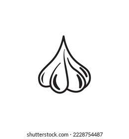 garlic icon line vector illustration design