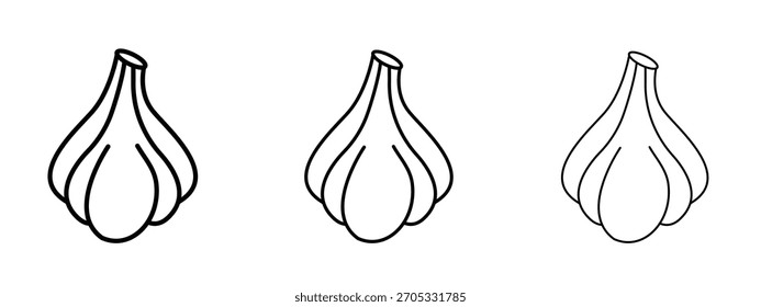 Garlic icon linear style sign for mobile concept and web design.