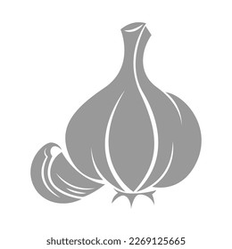 Garlic icon logo design illustration