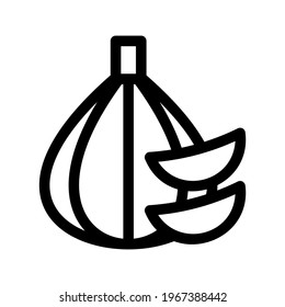 garlic icon or logo isolated sign symbol vector illustration - high quality black style vector icons
