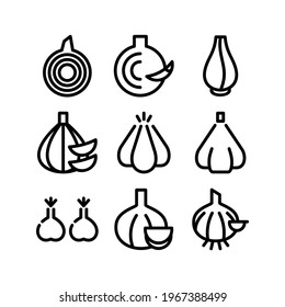 garlic  icon or logo isolated sign symbol vector illustration - Collection of high quality black style vector icons
