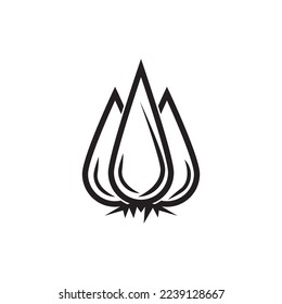 Garlic icon logo, vector illustration design template