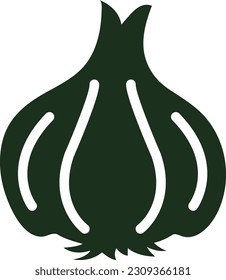 Garlic icon on white background