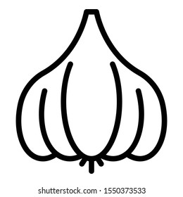 Garlic icon. Outline garlic vector icon for web design isolated on white background