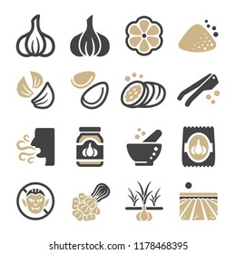 garlic icon set