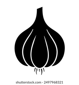 Knoblauch Symbol Silhouette flache Vektorgrafik Clipart