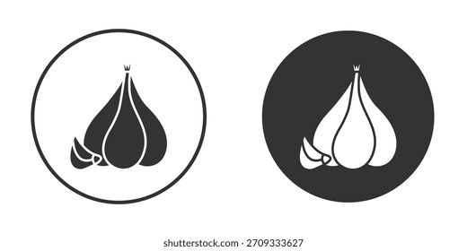 Símbolo de ícone de alho em estilo sólido.