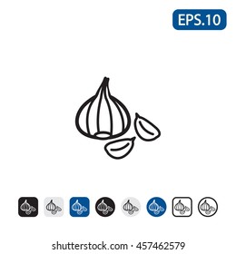 Garlic icon. Vector illustration.