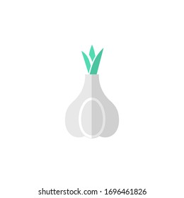garlic icon vector illustration flat style design. isolated on white background