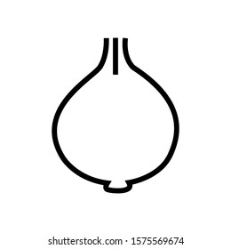 Garlic icon vector in simple style design