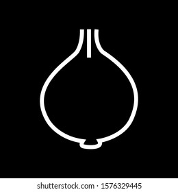 Garlic icon vector in simple style design