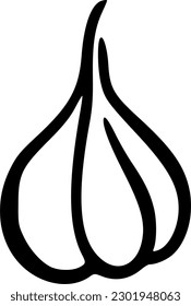 ilustración de diseño de símbolo vectorial de icono de ajo