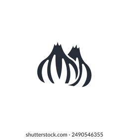 Knoblauchsymbol. Vektorgrafik.Editierbarer Strich.Lineares Stilzeichen zur Verwendung Webdesign,logo.Symboldarstellung.