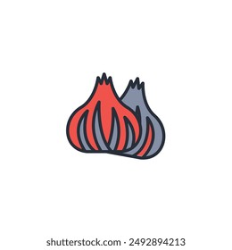 Knoblauchsymbol. Vektorgrafik.Editierbarer Strich.Lineares Stilzeichen zur Verwendung Webdesign,logo.Symboldarstellung.