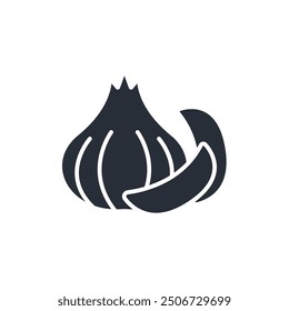 Garlic icon. vector.Editable stroke.linear style sign for use web design,logo.Symbol illustration.