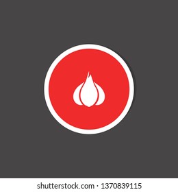 Garlic icon. vegetable sign