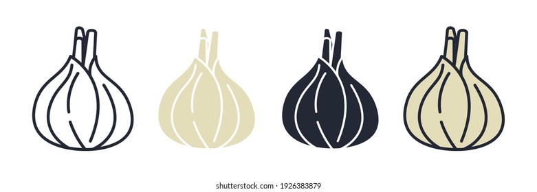 garlic icon. garlic vegetable symbol template for graphic and web design collection logo vector illustration