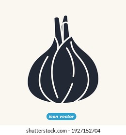 Knoblauchsymbol. Knoblauchpflanzensymbol-Vorlage für grafische und Web-Design-Kollektion, Vektorgrafik