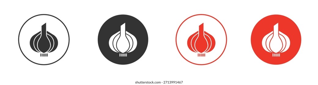 Knoblauchsymbol. Webvektordesign