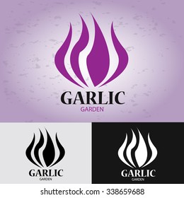 Garlic icon,logo. Flat design style modern vector illustration
