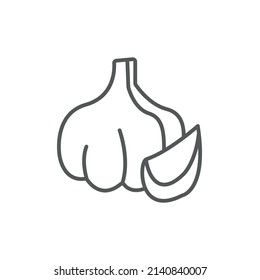 Garlic icons  symbol vector elements for infographic web