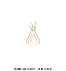 Garlic illustration logo icon vector design