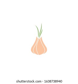 Garlic illustration logo icon vector design