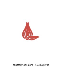 Garlic illustration logo icon vector design