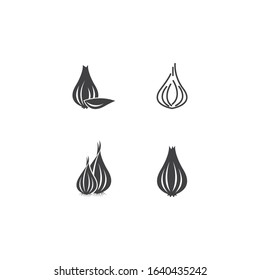 Garlic illustration logo icon vector design
