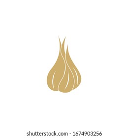 Garlic image logo template vector illustration