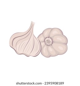 garlic isolated on white background