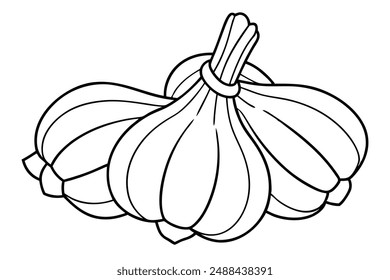 Garlic Knot Art Drawing Concept