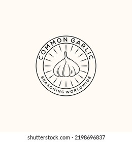 garlic line art vector minimalist illustration design