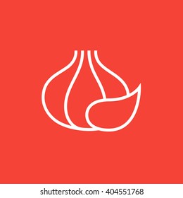 Garlic line icon.