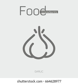 Garlic line icon