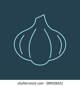 Garlic Line Icon Eps-10.
