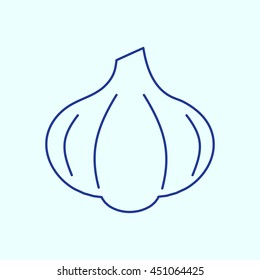 Garlic Line icon. Eps-10.