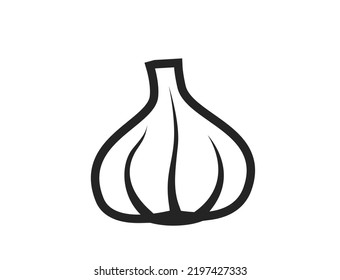 garlic line icon. natural organic vegetable. agriculture, farming and harvest symbol. isolated vector image