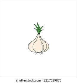 Garlic, line icon vector design template and illustration with editable stroke
Garlic logo, icon vector design and illustration with editable stroke