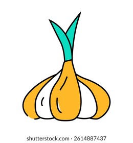 garlic line icon vector. garlic sign. isolated symbol illustration